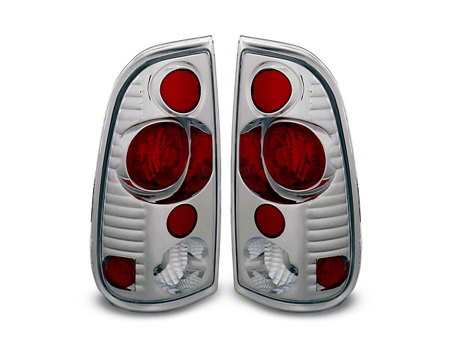 Axial Version 2 Tail Lights; Chrome Housing; Red/Clear Lens (97-03 F-150 Styleside)