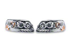 Raxiom LED Halo Projector Headlights; Chrome Housing; Clear Lens (97-03 F-150)