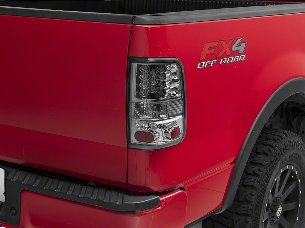 Raxiom LED Tail Lights; Chrome Housing; Smoked Lens (04-08 F-150 ...