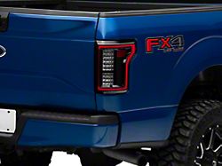 Raxiom LED Tail Lights; Black Housing; Smoked Lens (15-17 F-150 w/ Factory Halogen Non-BLIS Tail Lights)