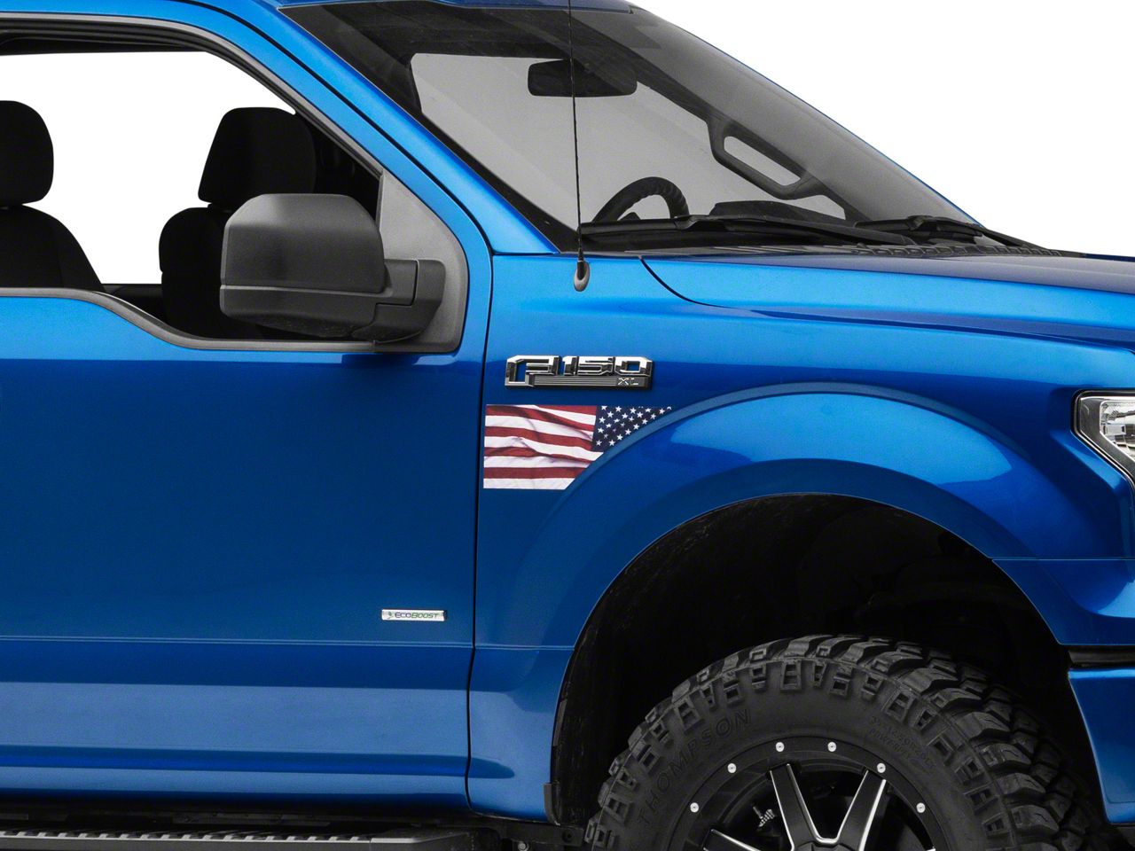 4x4 Off Road US Flag Truck Bed Decal Set GLOSS BLUE for Ford F-150 Super Duty