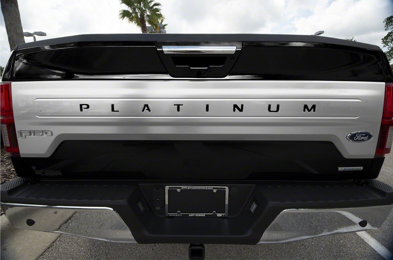 Black BDTrims Tailgate Raised Letters Compatible with 2015-2017 F-150 Platinum Models 