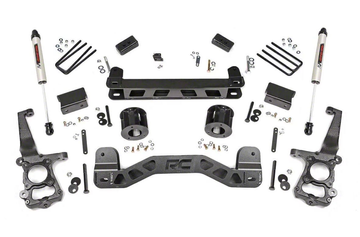 Rough Country F-150 4 in. Suspension Lift Kit w/ V2 Monotube Shocks ...