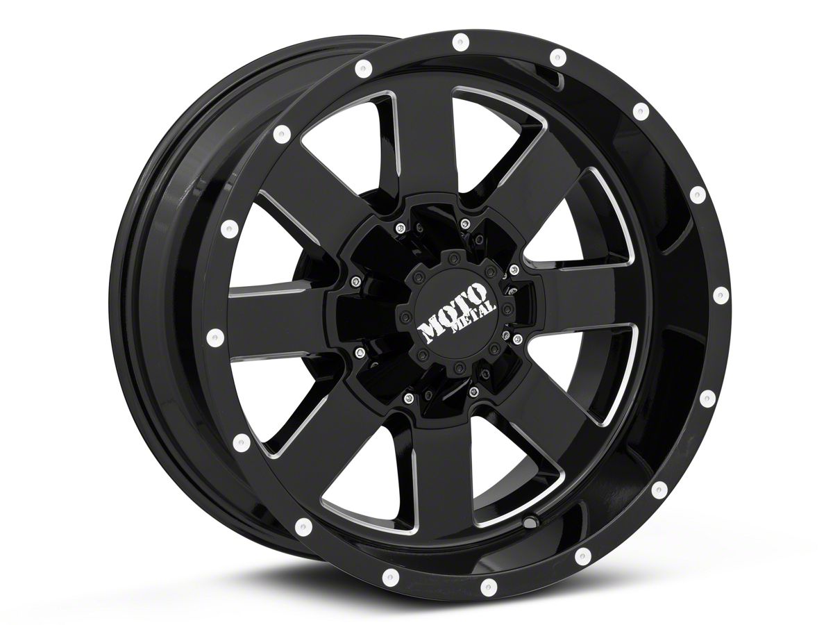 Moto Metal MO962 Gloss Black Milled Wheel; 20x12 (20-23 Jeep Gladiator JT)