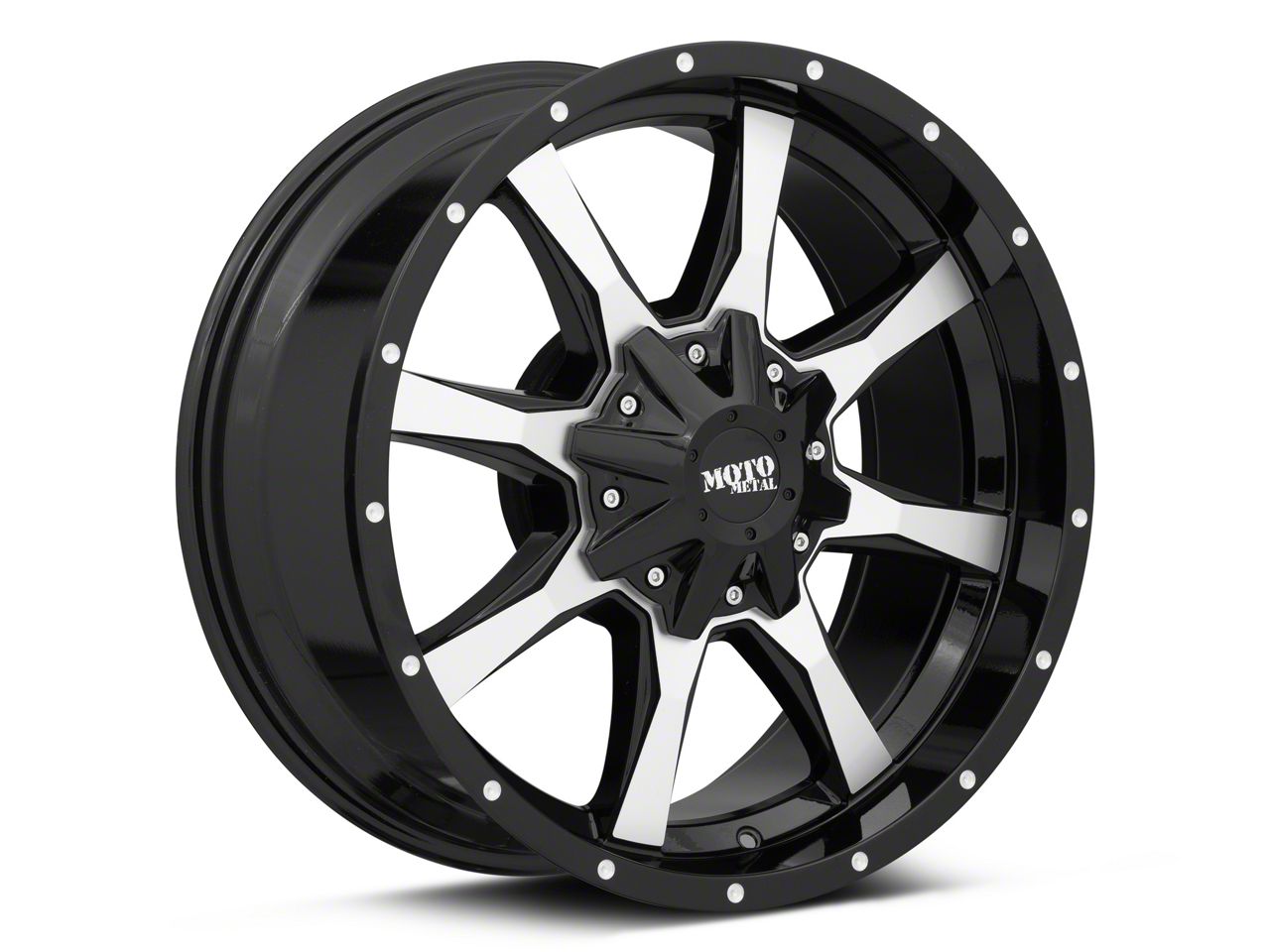 Moto Metal MO970 Gloss Black Machined 5-Lug Wheel; 17x8; 40mm Offset (05-15 Tacoma)