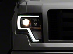 Raxiom G4 Projector Headlights; Black Housing; Clear Lens (09-14 F-150 w/ Factory Halogen Headlights)