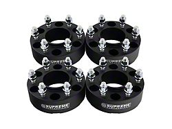 Supreme Suspensions 2-Inch Pro Billet Hub and Wheel Centric Wheel Spacers; Black; Set of Four (15-22 F-150)