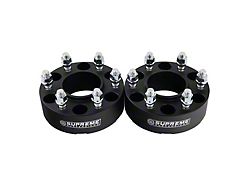 Supreme Suspensions 2-Inch Pro Billet Hub and Wheel Centric Wheel Spacers; Black; Set of Two (15-23 F-150)