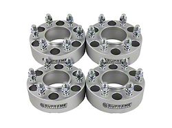 Supreme Suspensions 1.50-Inch Pro Billet Hub and Wheel Centric Wheel Spacers; Silver; Set of Four (22-23 Bronco Raptor)