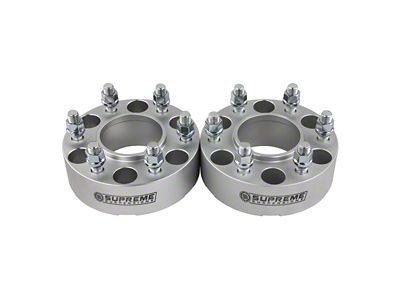 Supreme Suspensions 1.50-Inch Pro Billet Hub and Wheel Centric Wheel Spacers; Silver; Set of Two (22-23 Bronco Raptor)