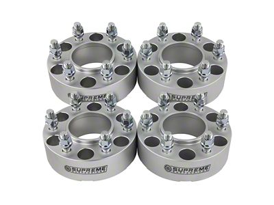 Supreme Suspensions 2-Inch Pro Billet Hub and Wheel Centric Wheel Spacers; Silver; Set of Four (22-24 Bronco Raptor)