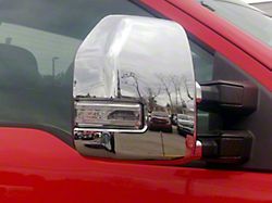 Mirror Covers; Chrome (17-22 F-250 Super Duty)