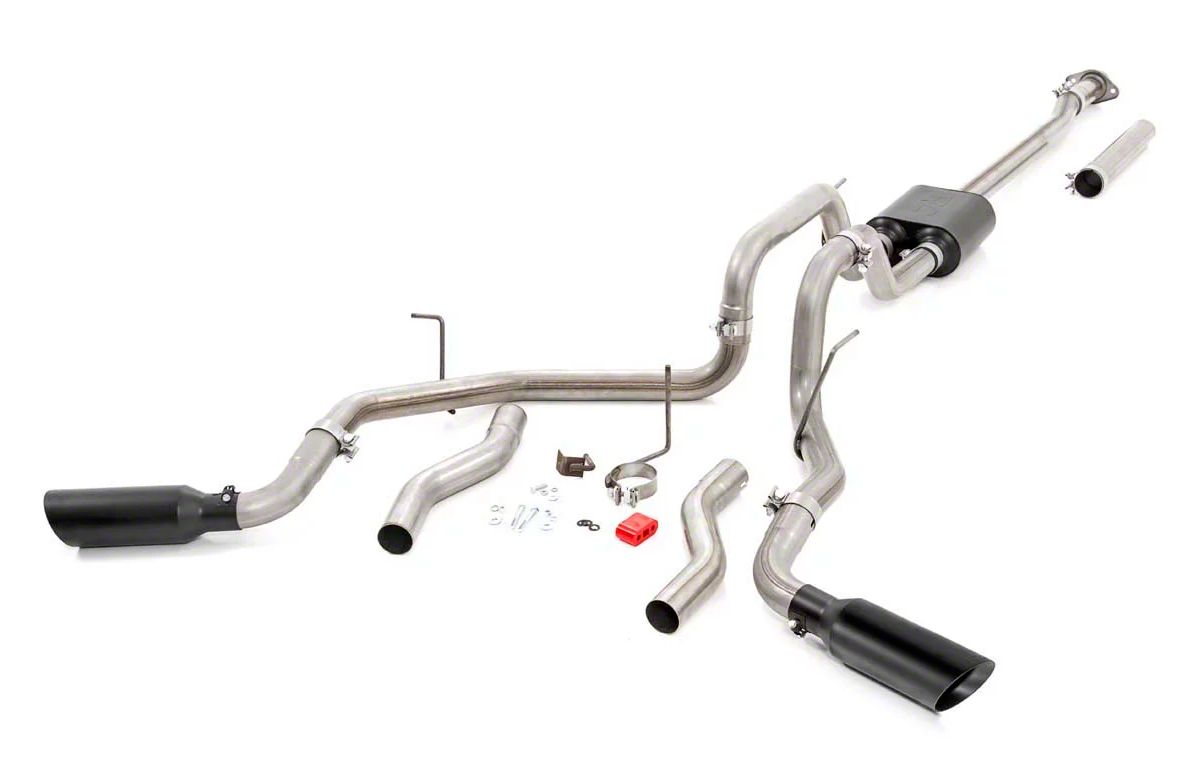 F-150 Dual Exhaust System with Black Tips; Side/Rear Exit (09-10 5.4L F ...