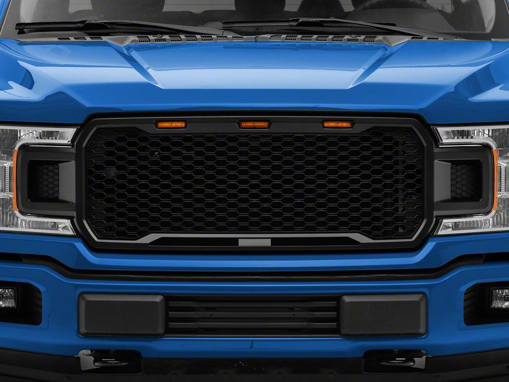 RedRock Baja Upper Replacement Grille with LED Lighting (18-20 F-150,  Excluding Raptor)