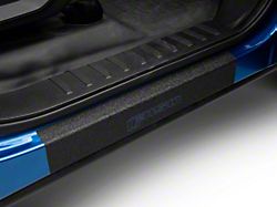 Front Door Sill Protection with F-150 Logo; TUF-LINER Black; Black and Blue (15-22 F-150)