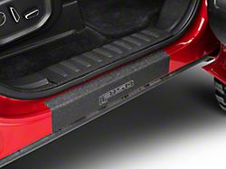 Front Door Sill Protection with F-150 Logo; TUF-LINER Black; Black and Gray (15-26 F-150)