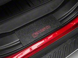 Rear Door Sill Protection with F-150 Logo; TUF-LINER Black; Black and Red (15-20 F-150 SuperCrew)