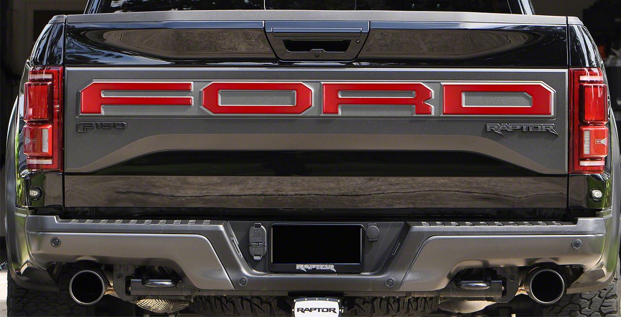 F-150 Tailgate Letter Overlays; Matte Red (19-20 F-150 Raptor w ...