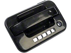 Exterior Door Handle with KeyPad Opening; Smooth Black; Front Driver Side (04-14 F-150)