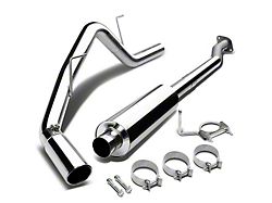Single Exhaust System with Polished Tip; Side Exit (97-03 5.4L F-150)