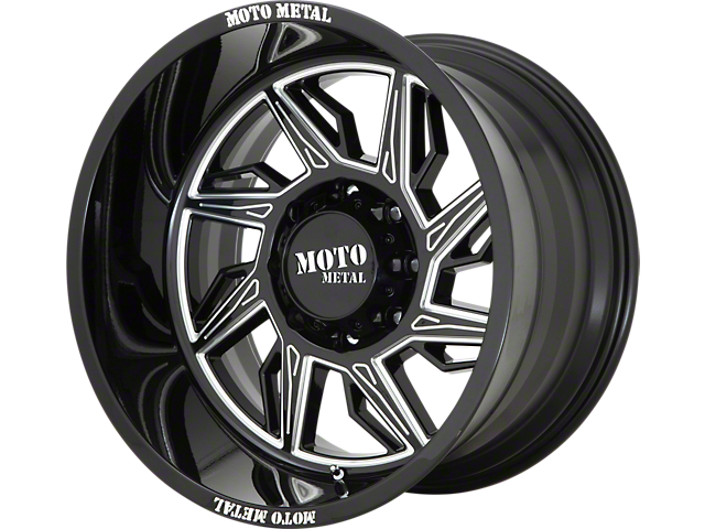 Moto Metal MO997 Hurricane Gloss Black Milled 6-Lug Wheel; Right Directional; 22x12; -44mm Offset (05-15 Tacoma)