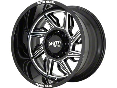 Moto Metal MO997 Hurricane Gloss Black Milled 6-Lug Wheel; Right Directional; 20x10; -18mm Offset (05-15 Tacoma)