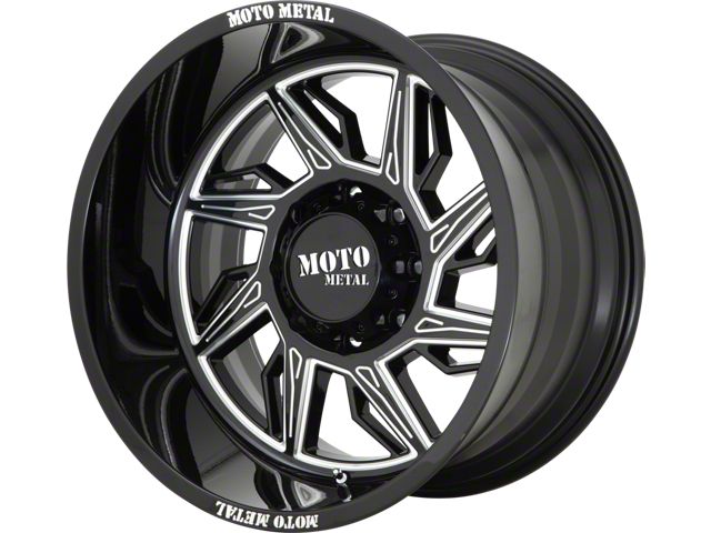 Moto Metal MO997 Hurricane Gloss Black Milled 6-Lug Wheel; Right Directional; 22x12; -44mm Offset (16-23 Tacoma)