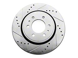 Proven Ground C&L Series Super Sport HD Cross-Drilled and Slotted Rotor; Front Driver Side (10-20 F-150)