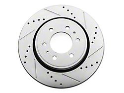 Proven Ground C&L Series Super Sport HD Cross-Drilled and Slotted Rotor; Front Passenger Side (10-20 F-150)