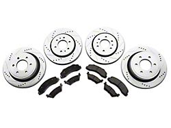 Proven Ground C&L Series Super Sport HD Brake Rotor and Pad Kit; Front and Rear (12-14 F-150; 15-17 F-150 w/ Manual Parking Brake)