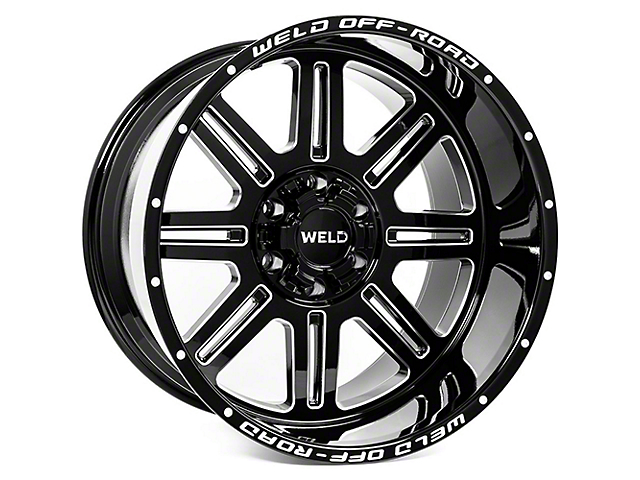 Weld Off-Road Chasm Gloss Black Milled 6-Lug Wheel; 20x9; 20mm Offset (21-23 F-150)