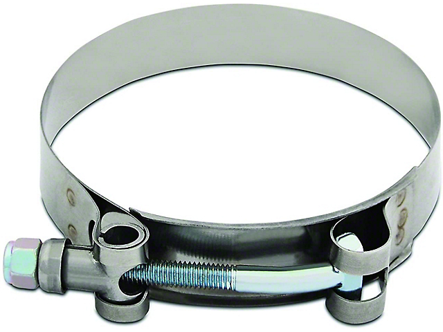 Mishimoto T-Bolt Clamp; Stainless Steel; 3.38 to 3.70-Inch (Universal; Some Adaptation May Be Required)