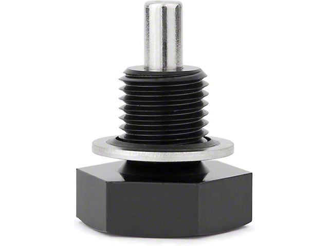 Mishimoto Engine Oil Drain Plug; Magnetic Oil Drain Plug M14 x 1.5; Black (Universal; Some Adaptation May Be Required)