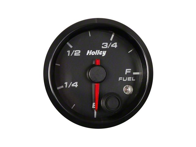 Holley 2-1/16-Inch Analog Style Fuel Level Gauge; Black (Universal; Some Adaptation May Be Required)