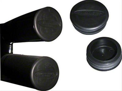 Smittybilt 3-Inch Tube Bumper End Cap; Black (Universal; Some Adaptation May Be Required)