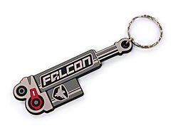 Falcon Shocks Performance Shock Logo Keychain; 3.50-Inch 
