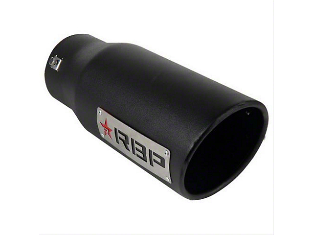 RBP 4.50-Inch EX-1 Adjustable Multi-Fit Exhaust Tip; High Heat Textured Black (Fits 2.50 to 3.50-Inch Tailpipe)