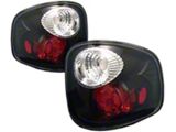 Euro Style Tail Lights; Black Housing; Clear Lens (01-03 F-150 Flareside)