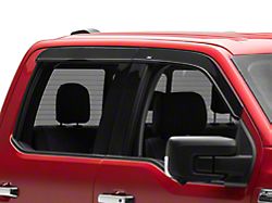 Low Profile Ventvisor Window Deflectors; Front and Rear; Dark Smoke (15-26 F-150 SuperCrew)
