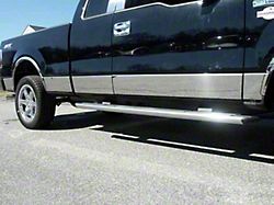 Rocker Panel Trim; Lower Kit; Stainless Steel (04-14 F-150 SuperCab w/ 6-1/2-Foot Bed)