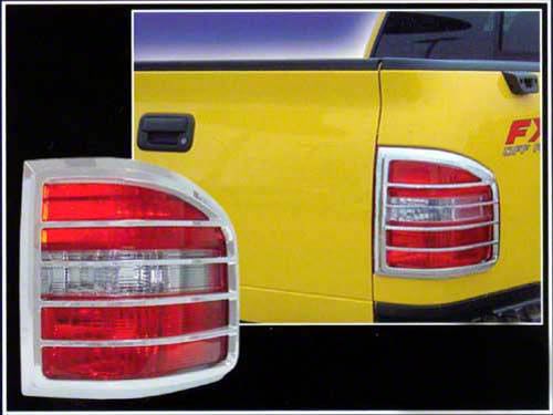EAG Tail Light Bezels Triple Chrome Plated ABS Fit for 04-08 F-150 
