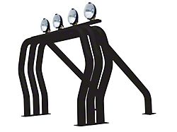 Go Rhino Triple Bar/Single Kicker Bed Bar; Black (04-14 F-150 Styleside)