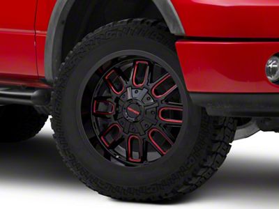 Mayhem Wheels Cogent Black with Prism Red 6-Lug Wheel; 20x9; 0mm Offset (03-09 4Runner)