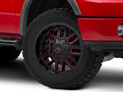 Mayhem Wheels Cogent Black with Prism Red 6-Lug Wheel; 20x9; 18mm Offset (03-09 4Runner)