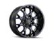 Mayhem Wheels Warrior Black with Prism Blue 6-Lug Wheel; 20x9; 0mm Offset (05-15 Tacoma)