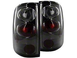 Euro Style Tail Lights; Chrome Housing; Smoked Lens (04-08 F-150 Styleside)