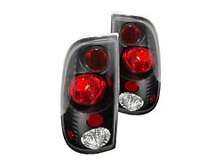 Euro Style Tail Lights; Black Housing; Red/Clear Lens (97-03 F-150)
