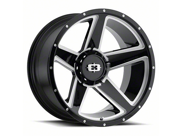 Vision Off-Road 390 Empire Gloss Black Milled 6-Lug Wheel; 20x11.5; -44mm Offset (21-22 F-150)