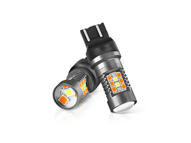 LED Chip Machine-Soldered Bulbs; White/Amber; 7443