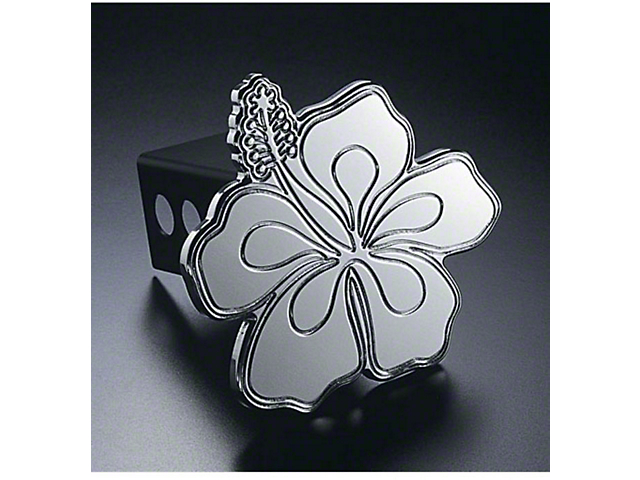 Hibiscus Hitch Cover; Polished (Universal; Some Adaptation May Be Required)
